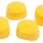 LSSOCH 4PCS Axle Yellow Cap Bearing Cover M143338 Compatible with John Deere 105 D100 D105 D110 D125 L105 L108 L110 L120 L130 LA100 LA105 LA110 LA115 X300 X304 X520 Lawn Mower and Lawn Tractor