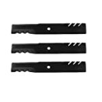 Danlex Set of 3 for Hustler Zero Turn with 60″ Deck Lawn Mowers Heavy Duty Mulching Replacement Blades Fits for Super Z & X-One -Side Discharge