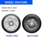 Replacement Lawn Mower Rear Drive Wheel for 42710-VE2-M02ZE 42710-VE2-M00ZE 42710-VE2-M01ZE 42710-VG3-B00 – 8″ Wheel Assebmly Compatible with HRR216 HRS216 HRT216 Walk Behind Lawn Mower (Set of 2)