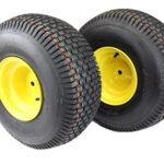 (Set of 2) 20×8.00-8 Tires & Wheels 4 Ply for Lawn & Garden Mower Turf Tires