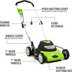 AENL 18″ 12 Amp Corded Electric Push Walk-Behind Mower