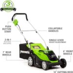 Greenworks 40V 14-Inch Cordless Lawn Mower / Axial Blower Combo Kit, 4.0Ah USB Battery (USB Hub) and Charger, CK40B410