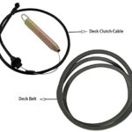 Podoy 144959 Deck Belt for Craftsman Husqvanra with 175067 Deck Clutch Cable Lawn Mower AYP Poulan Replacement 138255 130801 532144959 532138255