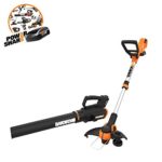 WORX WG929.1 GT3.0 Grass Trimmer WG162 and 2x20V (2.0Ah) Power Share Cordless Turbine Blower WG547