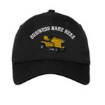 Custom Low Profile Soft Hat Riding Lawn Mower B Embroidery Business Name Cotton Dad Hat Flat Solid Buckle – Black, Personalized Text Here