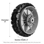 budrash 580365301 Wheels Compatible with Hus qvarna Lawn Mower – 8 inch Drive Wheels for HU675AWD, HU700AWD, HU725AWD, HU800AWD, L321AH, LC221A, Craftsman GCV-160 Mower, 2 Pack