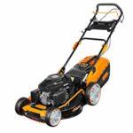PROYAMA 196CC 22INCH Deck 4-in-1 Self-Propelled Gas Powered Lawn Mower with Bagger Side Discharge Mulching Collecting Powered by Loncin Extra Cover and Blade Extreme Heavy Duty Luxury Design