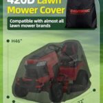 Eventronic Riding Lawn Mower Cover, 54″ Lawnmower Covers For Outdoor, 420D Polyester Oxford Lawn Mower Cover Waterproof Heavy Duty, Riding Lawn Tractor Cover