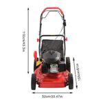 Gas Lawn Mower 20 inch, 2 in 1 Push Lawnmower, 6HP 173cc 4-Stroke Engine Cordless Lawnmower, Adjustable Cutting Heights Push Mowers for Lawn, Yard and Garden