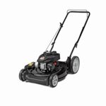 Yard Machines 140cc OHV 21-Inch High Wheeled 2-in-1 Walk-Behind Push Gas Powered Lawn Mower – Perfect for Small to Medium Sized Yards – Side Discharge and Mulching Capabilities, Black