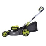 Sun Joe iON100V-21LM-CT 21-Inch 100-Volt Max Lithium-Ion Cordless Self-Propelled Lawn Mower, Tool Only (Battery and Charger Not Included), Black with Green