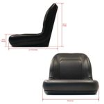 Lawn Mower, Garden Tractor UTV / ATV Seat Black High Back Vinyl Universal Mount B1LGT100BL