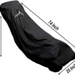 Himal Outdoors Lawn Mower Cover – Heavy Duty 600D Polyester Oxford Waterproof, UV Protection Universal Fit with Drawstring & Cover Storage Bag, Black