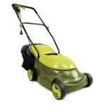 MEERAL Electric Corded Lawn Mower, 3 Position Height Control, 10.6 Gallon Bag and Side Dump, 12 Amp Motor Cuts 14″ Wide Paths (Green)
