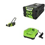 Greenworks Pro 80V 21-Inch Brushless Self-Propelled Lawn Mower, 4.0Ah Battery and Rapid Charger