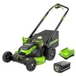 Greenworks 80V 25” Brushless Self-Propelled Lawn Mower, 4.0Ah Battery and 4A Charger