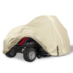 Porch Shield Heavy Duty 600D Polyester Lawn Tractor Cover, Waterproof Universal Riding Lawn Mower Cover (Up to 62 inches Decks, Light Tan)