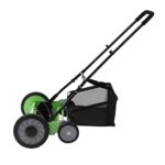 Walk-Behind Lawn Mowers,20-Inch 5-Blade Height Adjustable Push Reel Mower Black/Green for Lawn Mowing in Villas Parks Gardens