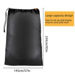PLYXQ Lawn Tractor Leaf Bag, Reusable Big Capacity Mower Leaf Bag, Tractor Grass Catcher Bag Durable Oxford Cloth, for Leaf Bag for Riding Lawn Mowe?Black?