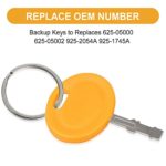 5pcs Spare Keys Ignition Keys Compatible with Cub MTD Troy Bilt Craftsman Lawnmower, Extra Keys Backup Keys to Replaces 625-05000 625-05002 925-2054A 925-1745A