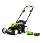 Greenworks Pro 80V 21-Inch Brushless Self-Propelled Lawn Mower 4.0Ah Battery and Charger Included, MO80L410 & 80V 16 inch Brushless String Trimmer, 2.0Ah Battery & Rapid Charger Included, ST80L210