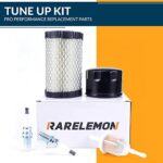 RARELEMON 796031 Air Filter Tune Up Kit, Compatible with Briggs and Stratton 591334 492932 696854; John Deere D100 D110 D125 D130 D140; Husqvarna YTH22V46 YTH24V48 YTA22V46; Lawn Mower Oil Filter