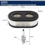 Tool Parts Oval Air Filter with Spark Plug for Troy-Bilt TB110 TB115 TB200 TB230 TB330 TB370 Walk-Behind Lawn Mower : Garden & Outdoor