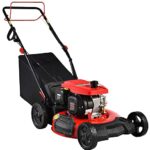 209CC Engine 21″ 3-in-1 Gas Self-Propelled Lawn Mower with 8″ Rear Wheels, Rear Bags, Side Dump and Mulch