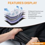 NEVERLAND Riding Lawn Mower Cover – Lawn Tractor Cover with Drawstring & Storage Bag, Fits Decks up to 54″, 420D Polyester Oxford, Reflective Handles