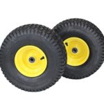 (Set of 2) 15×6.00-6 Tires & Wheels 4 Ply for Lawn & Garden Mower Turf Tires .75″ Bearing