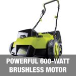 Sun Joe 24V-X2-DTS15 Scarifier and Dethatcher Kit, 5-Depth Positions, 15-inch, Brushless Motor, w/ 2 x 24-V 4.0-Ah Batteries and Dual Port Charger