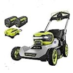 RYOBI 40V HP Brushless 21 in. Cordless Battery Walk Behind Self-Propelled Lawn Mower with (2) 6.0 Ah Batteries and Charger(Renewed)