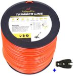 A ANLEOLIFE 5-Pound Commercial Square .095-Inch-by-1280-ft String Trimmer Line in Spool,with Bonus Line Cutter, Orange