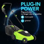 Electric Lawn Mower Grass Cutter Machine,Corded, 12 Amp, Dethatcher,13-Inch with Collection Box