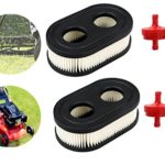 Podoy 798452 Air Filter Lawn Mower Cartridge 593260 with 298090 Inline Fuel Filter for Briggs Stratton 550EX 725EXI Series Stens 102-851 Oregon 30-168 Rotary 14364 Engine?2 Set?