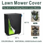 VeyoStories Lawn Mower Cover, Cordless Lawn Mower Storage Cover, Waterproof & Dustrproof, Lawn Mower Accessories, Fits 20-21 in Folding Electric Lawn Mower – All-Weather Protection. (Cover only)