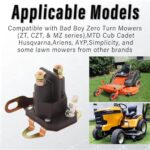 TXRXIZ 12V Starter Solenoid, Compatible with Husqvarna Bad Boy Zero Turn Mowers ZT, CZT, MZ Lawn Mower Solenoid, 108-5349-00