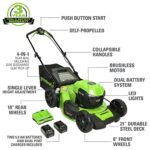 Greenworks 48V (2x24V) 21″ Cordless Battery Self-Propelled Mower, 10″ String Trimmer & 320 CFM Blower Combo Kit w/ (2) 5.0Ah Batteries, (1) 2.0Ah Battery & Chargers