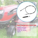 Yiekea 532435111 Deck Engagement Clutch Cable fits Craftsman YT3000, YT4000, YTS3000,YTS4000, DY4500, DYS4500 Riding Mower for Husqvarna Poulan Lawn Mowers Replaces 435111 197257 408714
