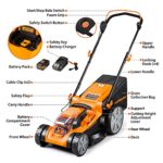 LawnMaster CLMF4016K Cordless 16-Inch Brushless Push Lawn Mower 40V Max with 4.0Ah Battery & Charger