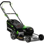 Earthwise 65821 58 Volt 3-in-1 Cordless Electric Push Lawn Mower 21-Inch (4Ah Battery and Charger Included)