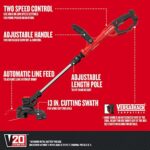 CRAFTSMAN V20 WEEDWACKER Cordless String Trimmer Edger with Automatic Feed, 13 inch, Bare Tool Only (CMCST900B)