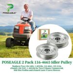 POSEAGLE 2 Pack 116-4665 Idler Pulley Replaces Toro 136-5405, 1-403186, 116-4665, 132-5156, eXmark 126-9187, 1-403186 for Toro Z Master Commercial, Mid-Size Proline and eXmark Lazer Z Lawn Mowers