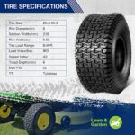 MaxAuto 20×8.00-8 Lawn Mower Tire 20×8.00-8NHS Tire 20x8x8 Lawn Tractor Tire, 4Ply Tubeless, Set of 2