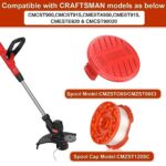 CMZST065/CMZST0653 Compatible with Craftsman Models: CMESTA900,CMCST900,CMEST913, CMESTE920, String Trimmer Line 30 Feet 0.065-inch,8-Pack (6-Line Spool + 1 Cap+1 Spring)