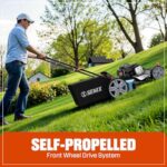 SENIX LSSG-M9 21-inch Gas Self-Propelled Lawn Mower – 140 cc 4-Cycle Briggs & Stratton Engine, Bagging, Mulching, and Side Discharge, 6-Position Lever Height Adjustment