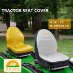 TICSEA Riding Lawn Mower Seat Cover,Waterproof Tractor Seat Cover fits Tractor Seat Backrests 18″ – 21″ H Without Armrests, Approx 18.8″ W