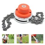 Sinwo Multi-Function Garden Grass Trimmer Head Coil Stainless Steel Chain Grass Lawn Mower (Red)