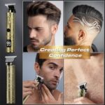 Fannas Hair Clippers for Men, Professional Hair Trimmer Barber Cordless Zero Gapped Hair Clippers with LCD Display, Mens Gifts Beard Trimmer T Liners Shavers Edgers Clipper for Hair Cutting – Gold