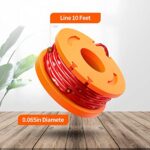 20 Pack WA0010 Trimmer String Compatible with Worx Weed Eater, 0.065″ Autofeed Replacement Spool Trimmer Line for Worx Weed Eater (16 Line Spools + 4 Cap)